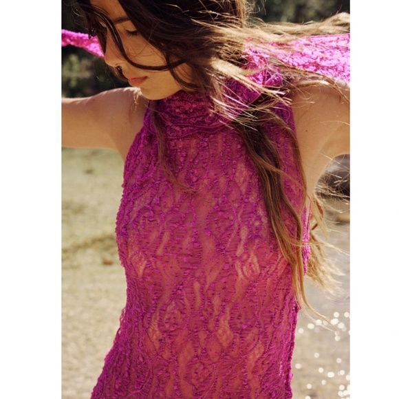 Zara TEXTURED LACE LONG DRESS - Picture 8 of 16